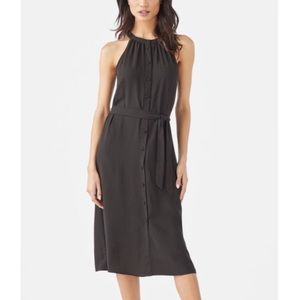 Halter neck button down front tie dress 👗